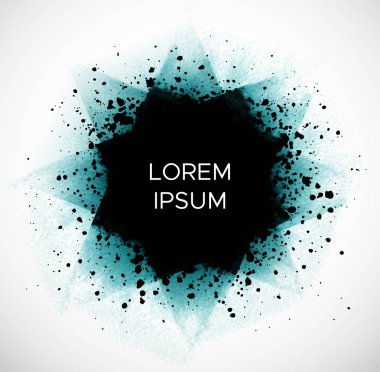 Soyut mürekkep yıkama kopya alanı ile boyama