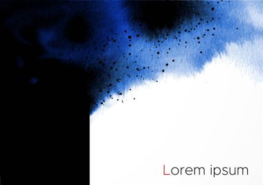 Soyut mürekkep yıkama kopya alanı ile boyama