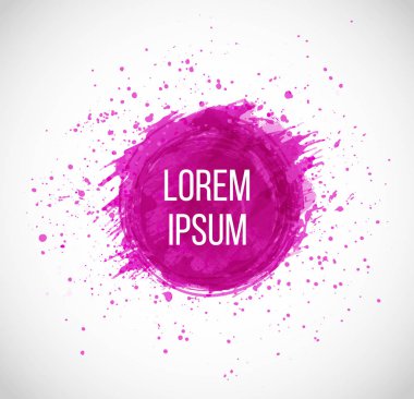 Beyaz arka plan üzerinde renkli mürekkep daire tasarım