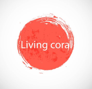 Mercan rengi ile soyut daire arka plan. Vektör çizim