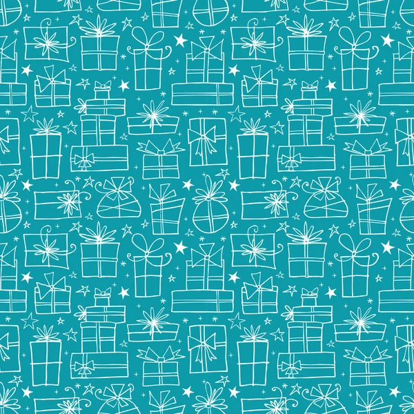 Fondo Sin Costuras Con Cajas Regalo Ilustración Vectorial — Vector de stock