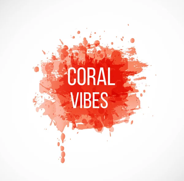 Fond Abstrait Avec Couleur Corail Sur Blanc — Image vectorielle