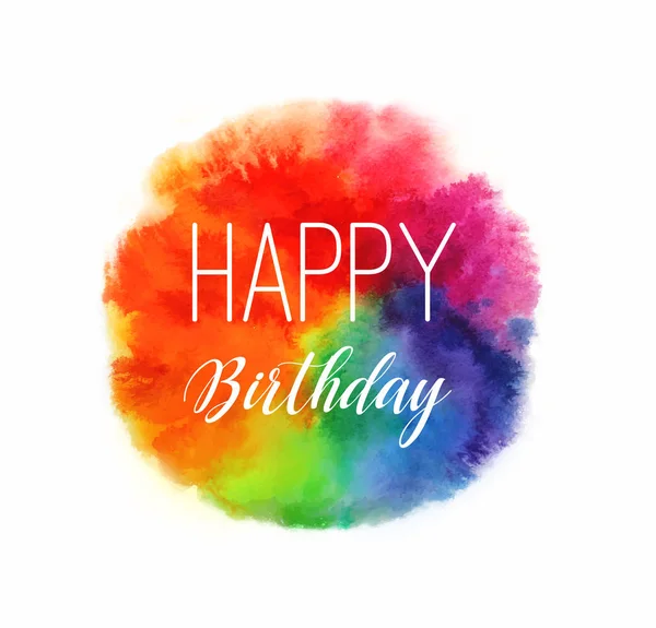 Colorful Happy Birthday Greeting Card Vector Illustration — Stock Vector