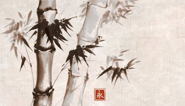 şık bambu arka plan vektör Illustration
