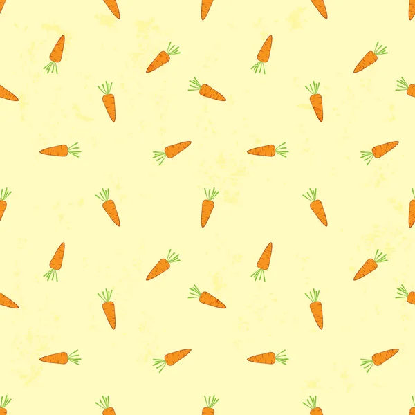 Motif Sans Couture Avec Des Carottes Dessin Animé Sur Fond — Image vectorielle