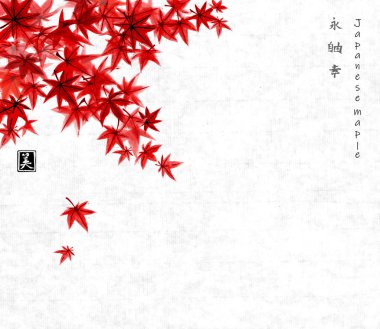 kırmızı yapraklar, basitçe vektör çizimi 