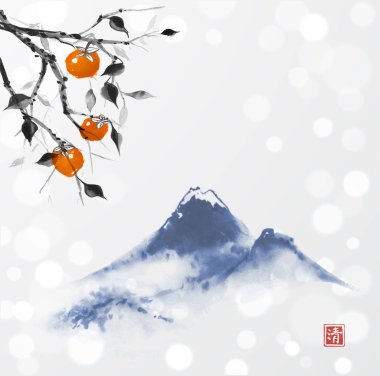 Dağların şablonu, basitçe vektör illüstrasyonu 