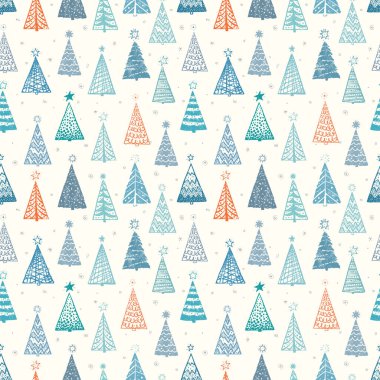 Kusursuz ağaç deseni, basitçe vektör çizimi 