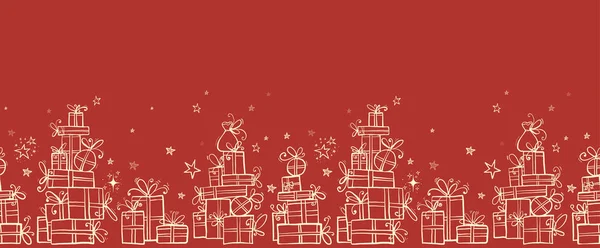 Caixas Presente Natal Simplesmente Ilustração Vetorial — Vetor de Stock