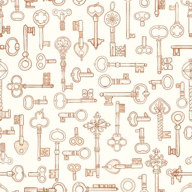 Kaliteli iskelet anahtarlı kusursuz bir desen. Duvar kağıdı, şablon dolguları, tekstil, web sayfası arka planı, yüzey dokuları için kullanılabilir