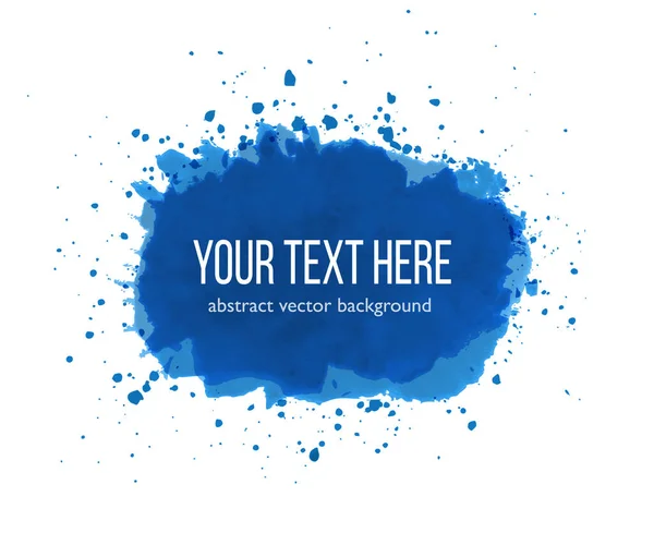 Абстрактний Синій Живопис Білому Тлі Класичний Синій Колір Року 2020 — стоковий вектор