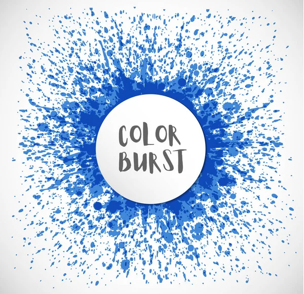 Pittura Astratta Blu Sfondo Bianco Classico Blu Colore Dell Anno — Vettoriale Stock