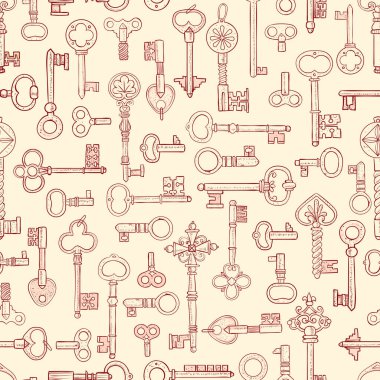 Kaliteli iskelet anahtarlı kusursuz bir desen. Duvar kağıdı, şablon dolguları, tekstil, web sayfası arka planı, yüzey dokuları için kullanılabilir