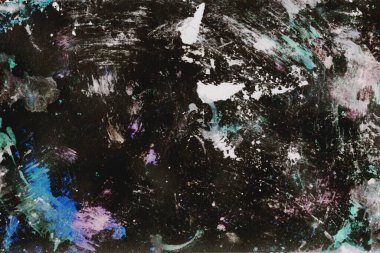 Soyut arkaplan, elle boyanmış doku, suluboya boya, sıçramalar, boya damlaları, boya lekeleri. Arkaplan, duvar kağıdı, kapak, baskı, pankart ve ambalaj için tasarım.