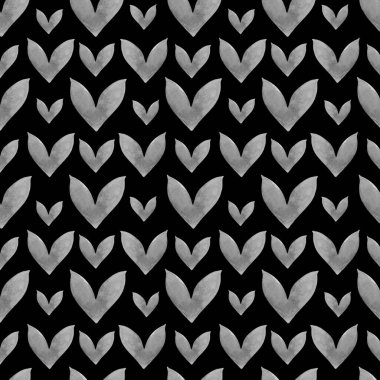 Soyut, kusursuz illüstrasyon. Siyah arkaplandaki suluboya elementler. Resim elle yapılmıştır. Yazdırma, tekstil, davetiye, ambalaj kağıdı, web sitesi, kartpostallar ve yapıştırma kitabı için kullan.