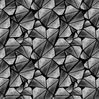 Kusursuz suluboya arka plan. Suluboya üçgenler. Tek renkli illüstrasyon. Geometrik şekiller. Baskı kalıbı. Suluboya, grunge desen, üçgen. El boyaması yaz çizimi.