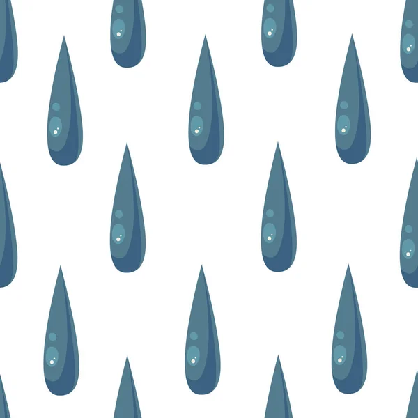 Vektor Nahtlose Muster Illustration Von Regentropfen Auf Weißem Hintergrund Herbstliches — Stockvektor