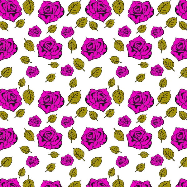 Rose flores patrón sin costura para el diseño de fondo . — Foto de Stock