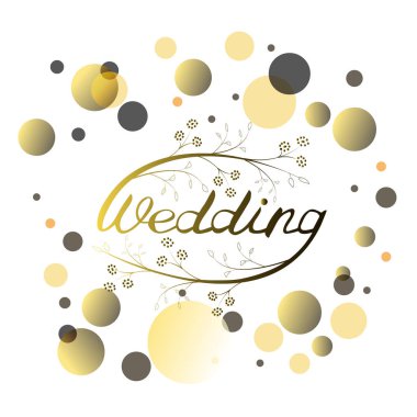 Düğün el yazısı. Vektör Illustration. düğün daveti