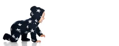 Beyaz arka plan üzerinde izole tatlı çocuk,