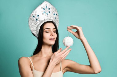 güzel kış kadını