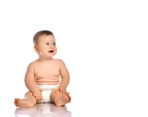 Smiling toddler isolated over white — Stock Photo, Image