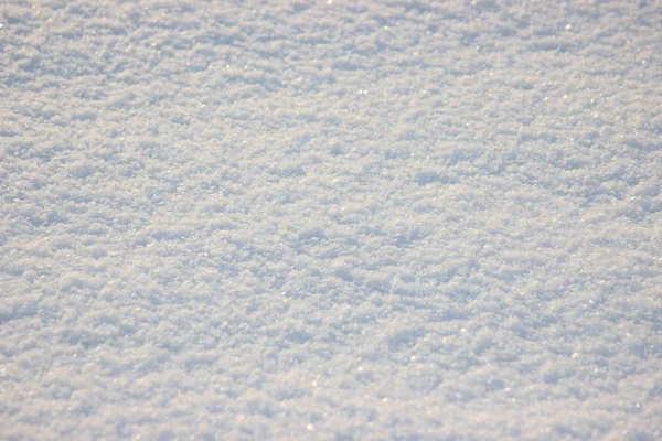 Idealnie Gładkie Dywan Śniegu Ziemi Słońce Mroźny Dzień Śnieżnobiała Tekstura — Zdjęcie stockowe