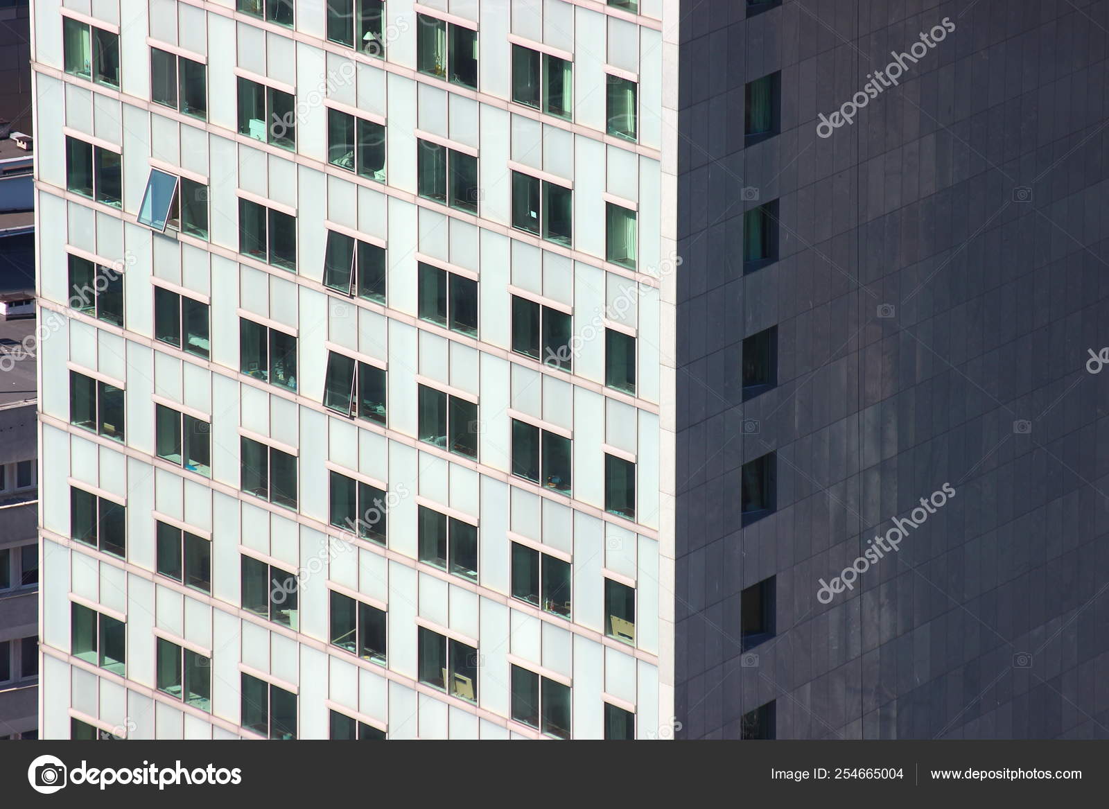 Windows Of A Modern House Glass Skyscraper In The City