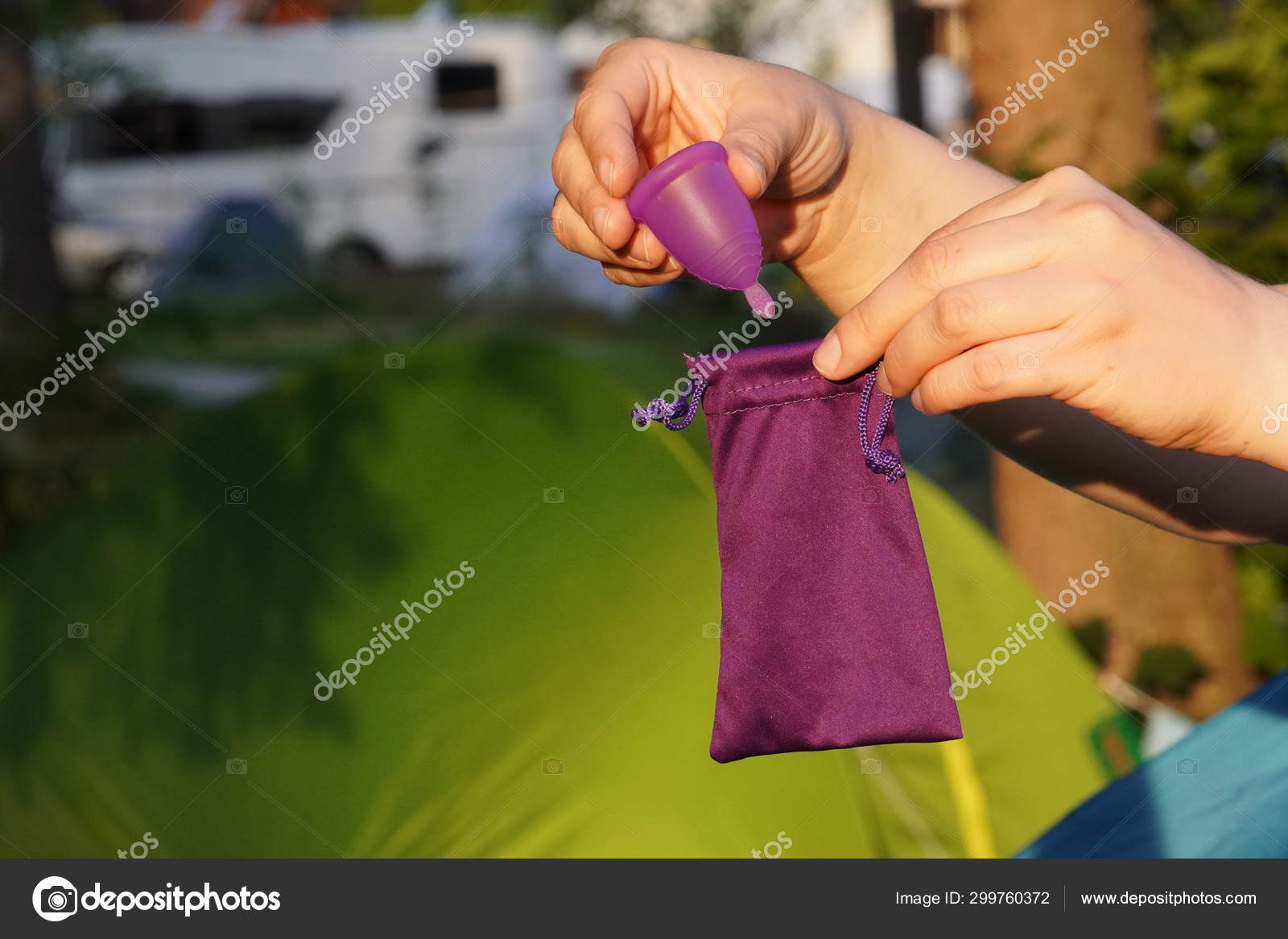 Reusable Menstrual Cup on vacation, camping, during outdoor activities