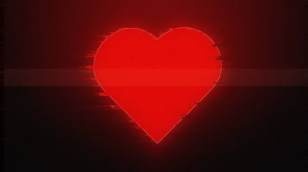 Parlak parlak neon kalp.