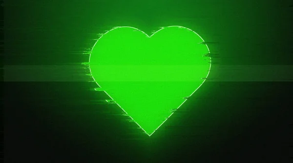 Parlak parlak neon kalp.