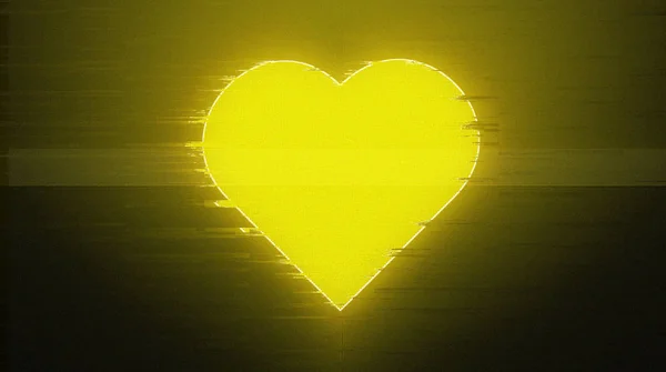 Parlak parlak neon kalp.