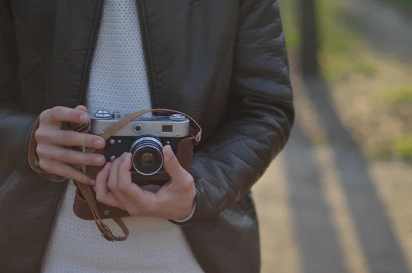 el Vintage fotoğraf makinesi