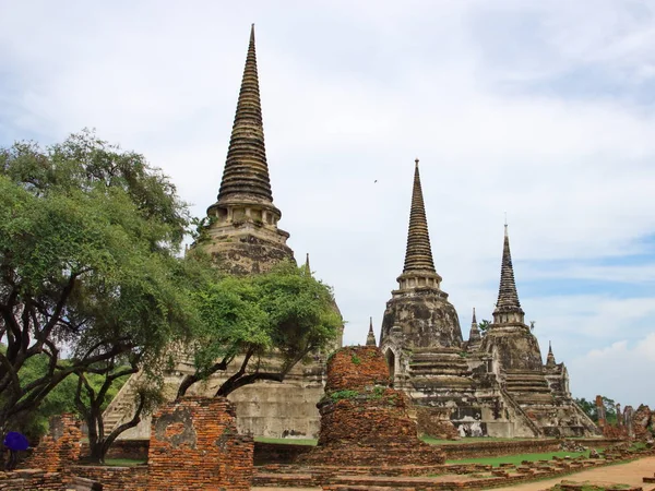 泰国大城府古老的泰国遗迹 — 图库照片
