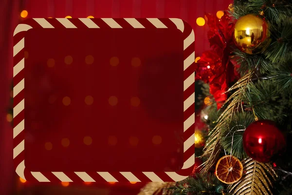 Aile envitations için Noel kartpostalı