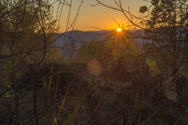Karpat dağlarında gün batımı
