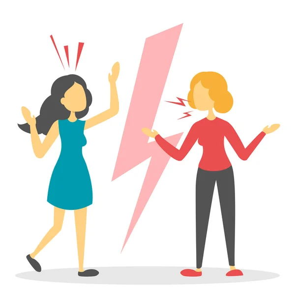 Kızgın çift tartışıyor. İnsanlar bağırıyor ve kavga ediyor..