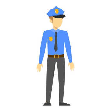 Polis memuru üniformalı bir adam. Polis işgali
