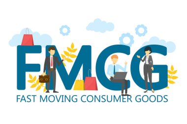 Fmcg hızlı tüketim malları vektör izole hareketli