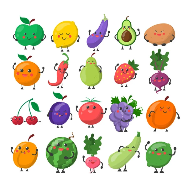 Mutlu yüzü ile komik sevimli meyve. Elma, limon