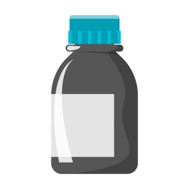 İlaç şişesi, hap ve vitamin vektörü için konteyner