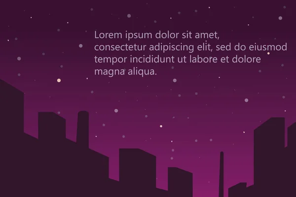 Nachthimmel mit Sternen. Raum für die Botschaft — Stockvektor