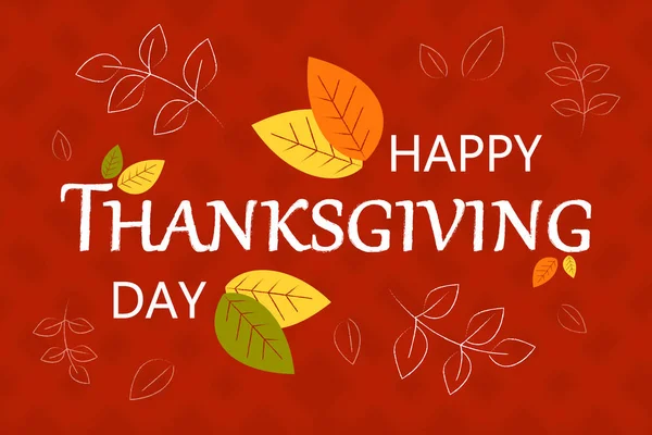 Happy Thanksgiving dag gratulationskort. Höstlov — Stock vektor