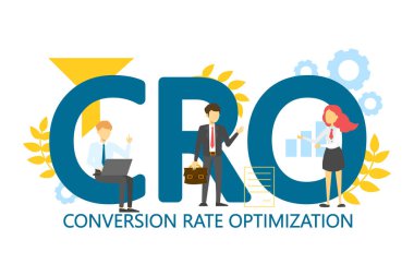 Cro dönüşüm oranı optimizasyonu yalıtılmış vektör illüstrasyon