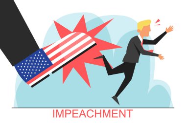 Impeachment of the president. Procedure in the USA clipart