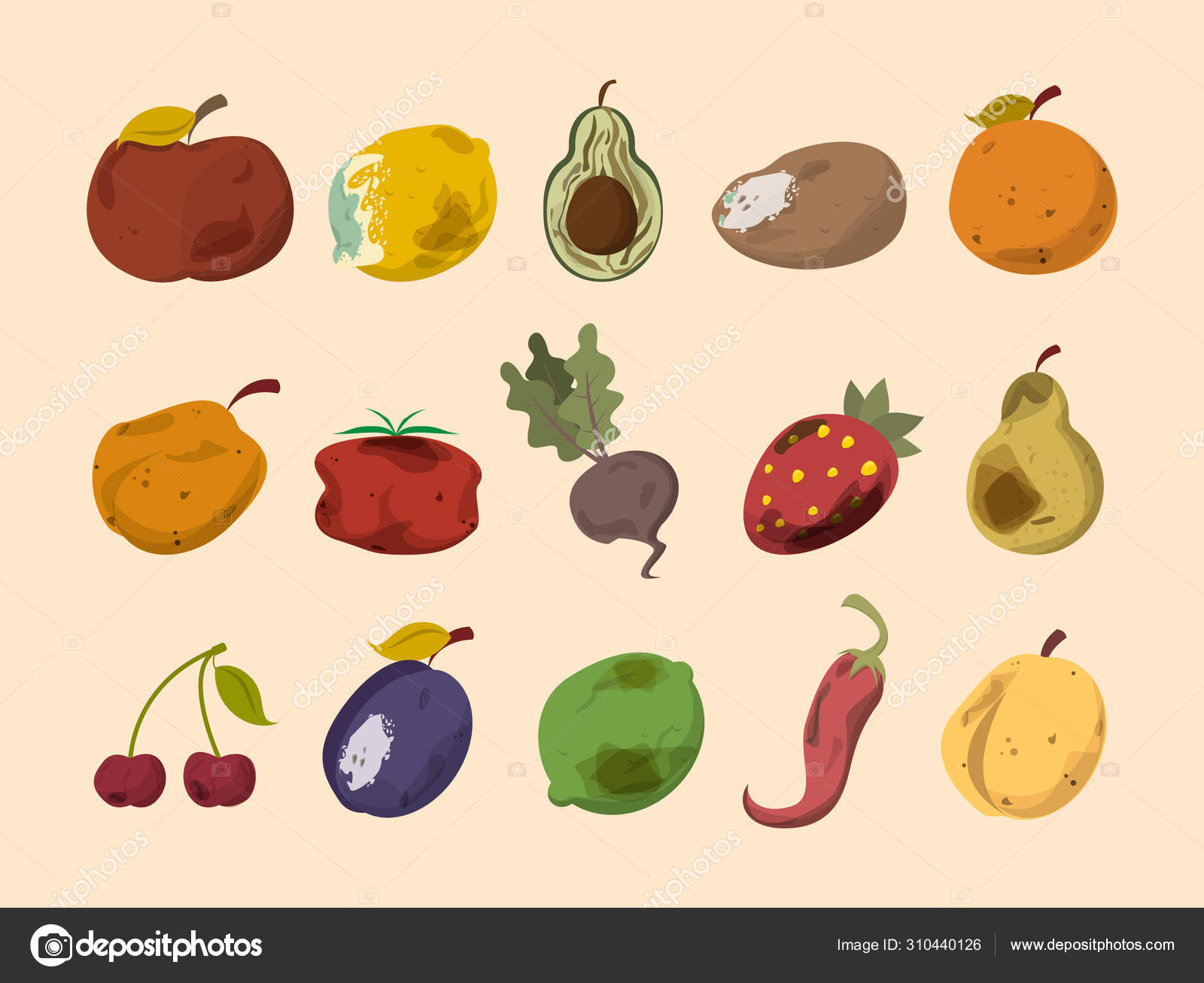 Rotten Fruits Clipart Free