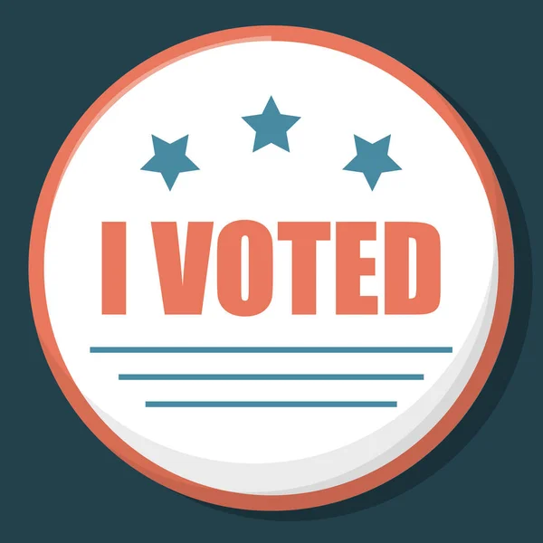 Vector Pin Elección Aislado Votar Por Presidente Los Partidos Democráticos — Archivo Imágenes Vectoriales
