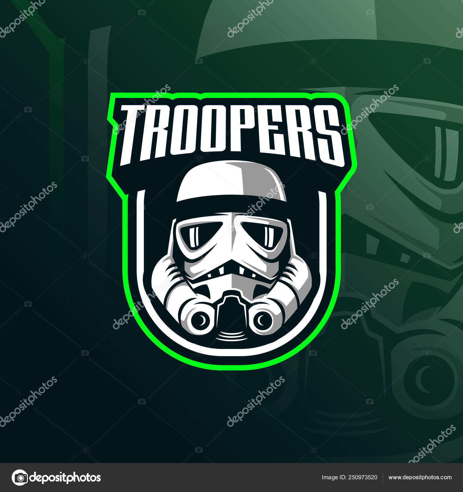 Trooper Vector Mascot Logo Design With Modern Illustration Conce