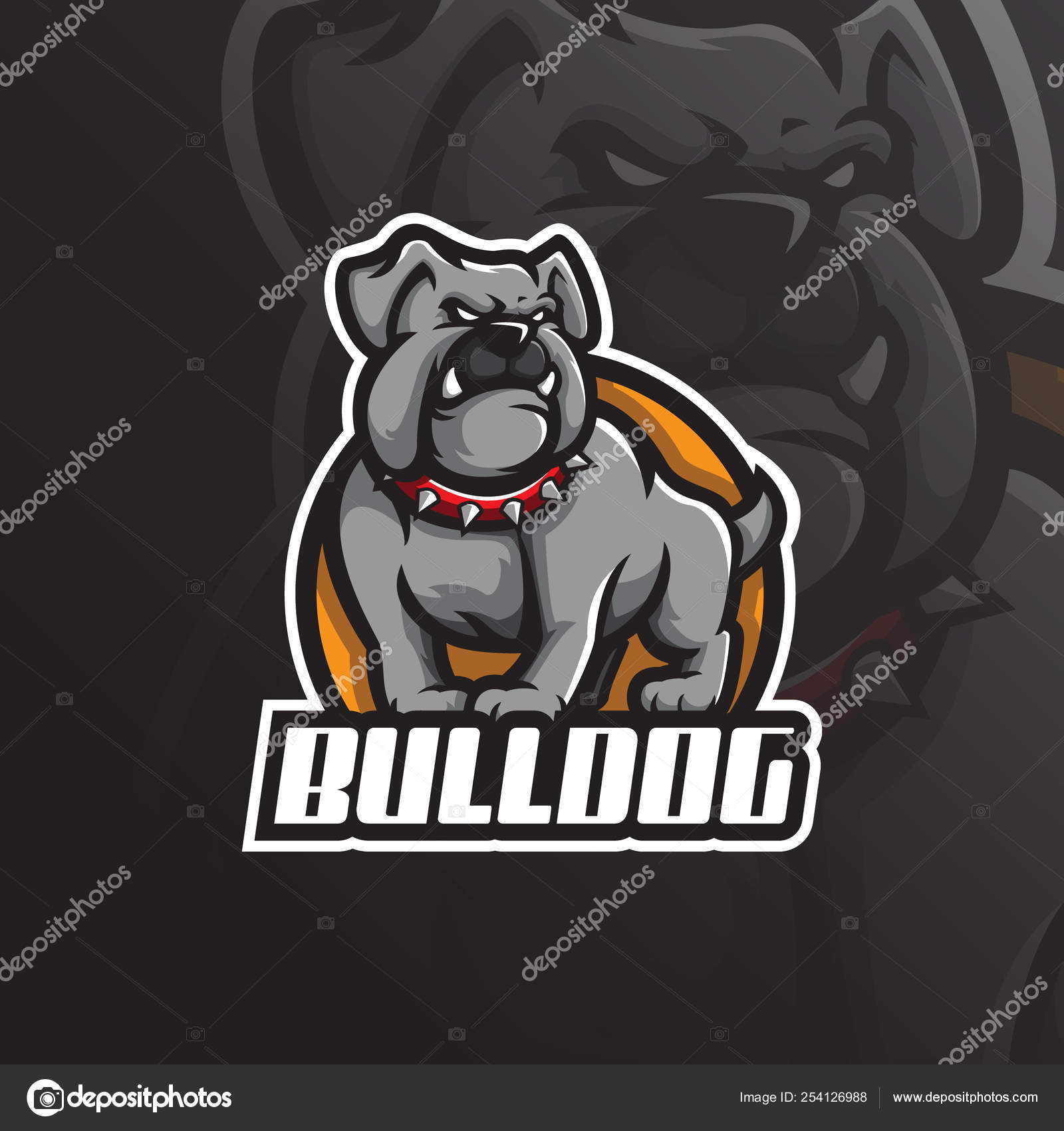 Bulldog Mascot Logo Design Vector With Modern Illustration Conce