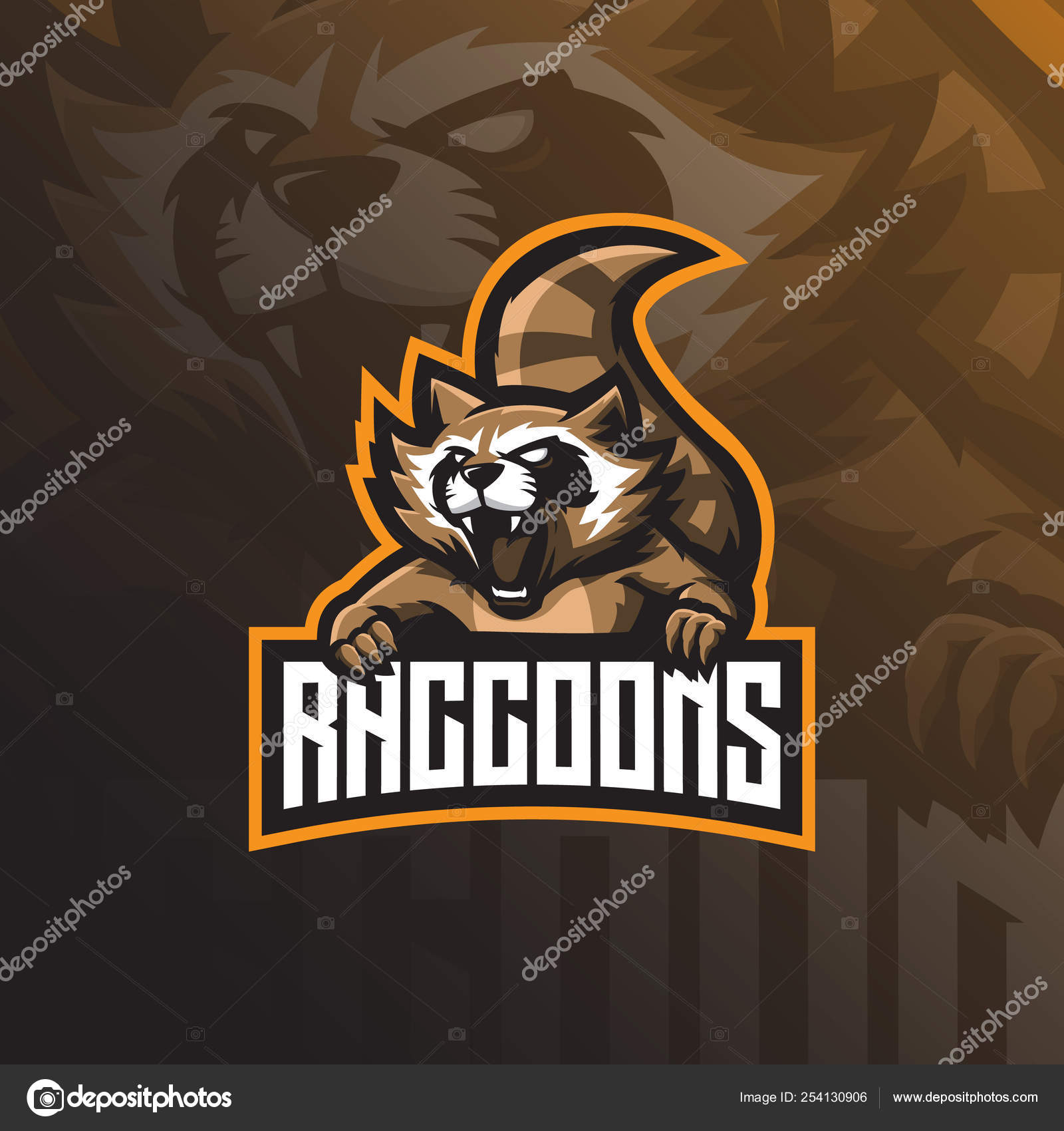 Raccoon mascot logo design vector with modern illustration conce Stock  Vector by ©ahmadbrutalism666 254130906, image size:1600x1700